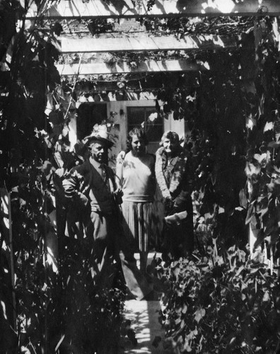 Heffner Family in their Grape Arbor, Anaheim [graphic]