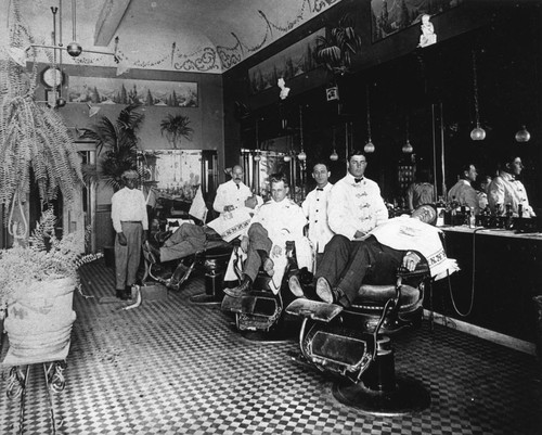 Frantz Barber Shop, Interior View, Anaheim [graphic]