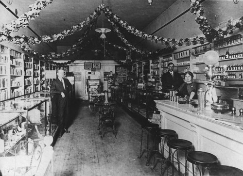 Heying Bros. Pharmacy, Interior View, Anaheim. [graphic]