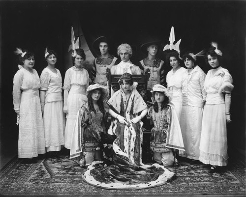 Anaheim Carnival Queen and Her Court, Group Portrait. [graphic]