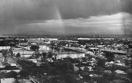 Aerial View of Anaheim, Anaheim Blvd. and Santa Ana Street. [graphic]