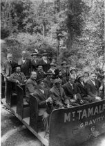 Passengers on the gravity car No.6, circa early 1900s