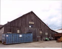 Exterior of livery stable that stood at the corner of D and First Streets, Petaluma, California, Sept. 25, 2001
