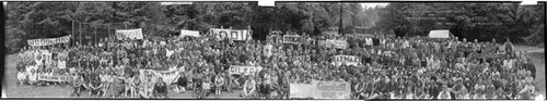 Group portrait of the attendees of the Methodist Youth Fellowship Institute and Christian Adventure Camp at Monte Toyon Camp