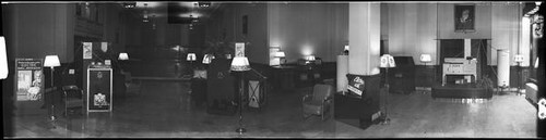 Panoramic view of the interior of the Pacific Gas & Electric Company's showroom