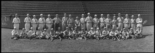 Group portrait of a baseball team in Santa Clara County