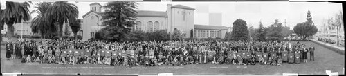 Group portrait of the attendees for the Christ's Ambassadors Convention at Roosevelt Junior High