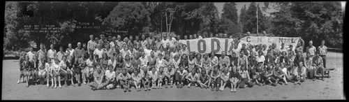 Group portrait of the attendees of the 1953 Monte Toyon I Camp