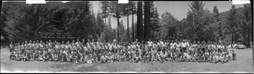 Group portrait of the Junior Group of the July 1950 Redwood Christian Service Camp