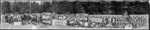 Group portrait of attendees Epworth League Institute at Humboldt