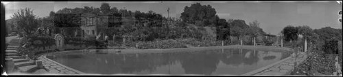 Mrs. Fremont’s pool and rose garden