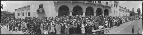 Group portrait of the attendees of the first P.T.A. Convention