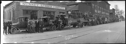 Employees at Sunset Lumber Company