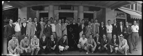 Phi Sigma Chi Fraternity members at Montgomery Hotel