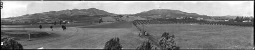 Golf course and orchards along the foothills of Santa Clara Valley