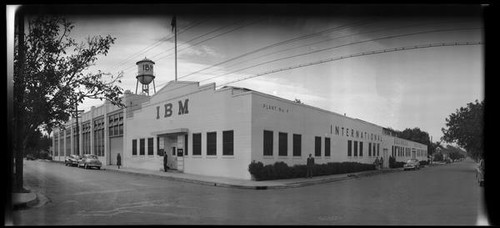 View of the International Business Machines (IBM) Plant No. 4 building in San Jose, California