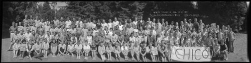 Group portrait of the attendees of the August 1958 Monte Toyon II Camp