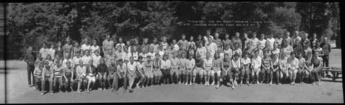 Group portrait of the attendees of the Monte Toyon M.Y.E. Christian Adventure Camp