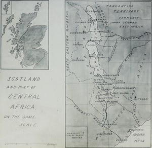 Scotland and Part of Central Africa on the Same Scale, ca. 1914-1924