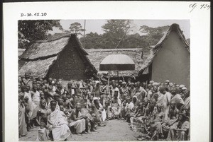 Chief of Obomeng in a meeting with his people