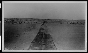 Imperial County sandhill plank road, ca.1920