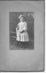 Unidentified young girl, about 1915