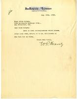 Letter from William Randolph Hearst to Julia Morgan, August 18, 1923