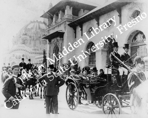 President McKinley riding in a carriage
