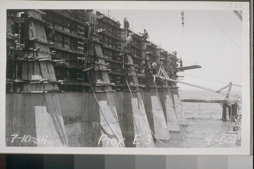 Caisson E3, Piers E2-24, Army Dock, East Bay Crossing, 1934--No. 157-314