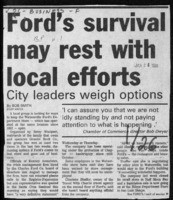 Ford's survival may rest with local efforts