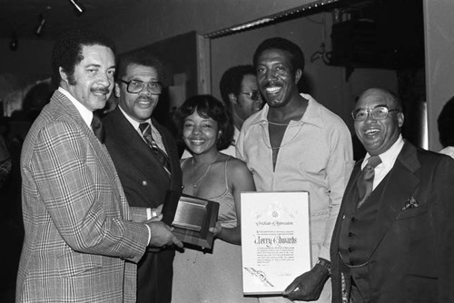 Flying Fox Restuarant award, Los Angeles, 1976