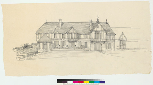 Sketch of house for Percy Morgan, Los Altos, Calif