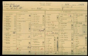 WPA household census for 225 W 25TH, Los Angeles