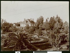 Exterior view of C.W. Smith's residence in South Pasadena, ca.1900