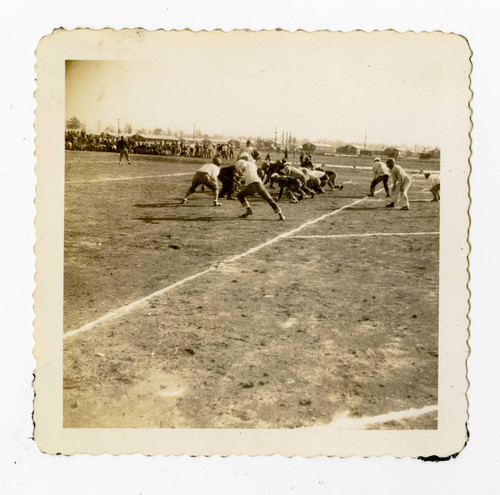 Football game in Jerome camp