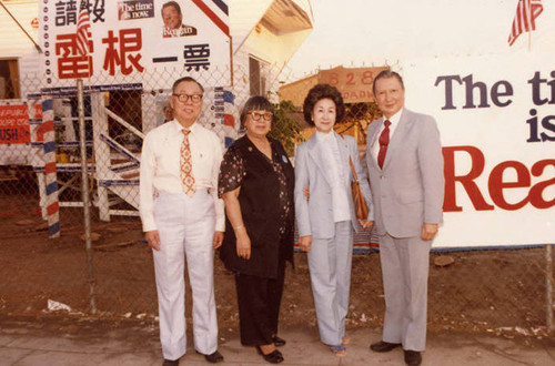 Stanley and Lily Chan's team to elect Ronald Reagan