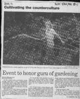 Cultivating the counterculture: Event to honor guru of gardening