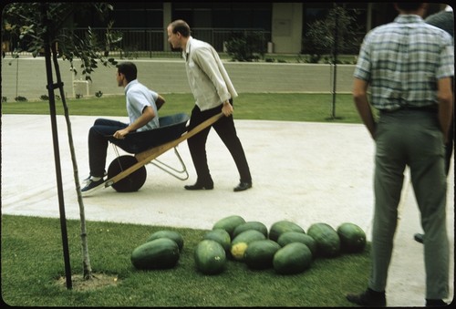 Students enjoying the first annual Watermelon Drop