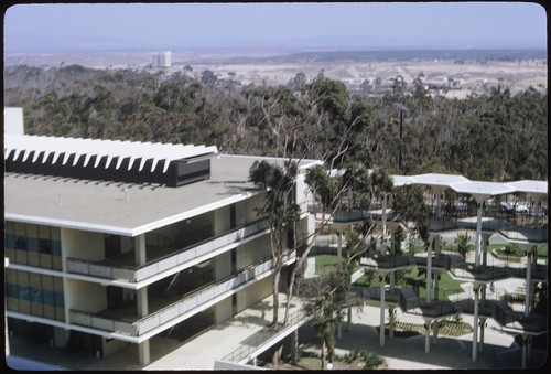 Bonner Hall from Urey Hall, with Camp Matthews in the background