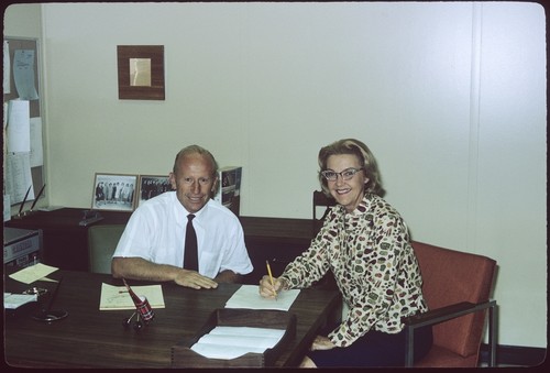 Dean of Student Affairs Ted Forbes and administrative assistant