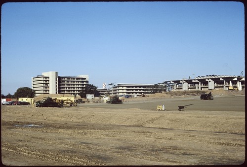 Revelle College campus looking northeast and showing Urey Hall, Bonner Hall, Mayer Hall, and Galbraith Hall