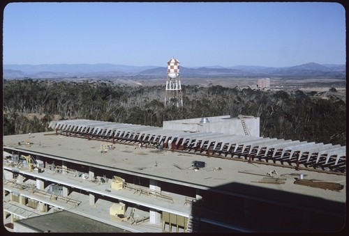 Bonner Hall, under construction, from Urey Hall, facing northeast