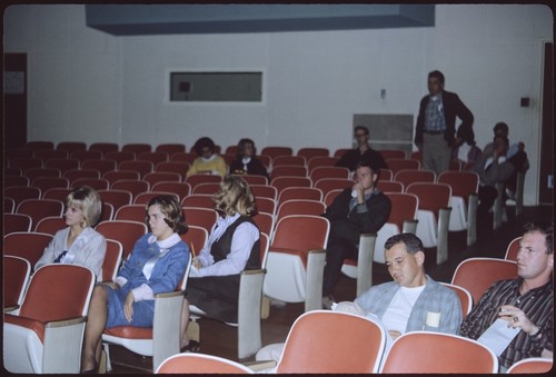 Students meeting in lecture hall for Constitutional Convention