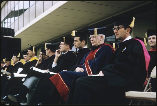 UCSD faculty listen at Chancellor Galbraith's inauguration ceremony