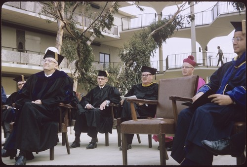 Speakers at Chancellor John S. Galbraith's inauguration ceremony