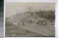 Drake Cross, dedication, G.G.P. [i.e. Golden Gate Park], 1894. (Commemorates the first divine service of the Church of England on the shores of America in 15??, at Drake's Bay, conducted by Reverend Fletcher.) [Photograph by Taber.]