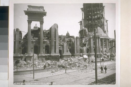 Wreckage of the City Hall. May 2, 1906. [Photograph by Turrill & Miller.]