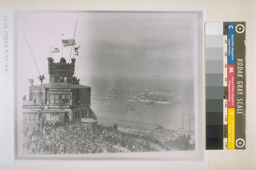 Arrival of the transport ship Sherman from the Philippines with California volunteers. 1899