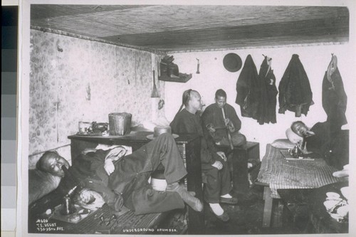 Underground opium den. [T.E. Hecht.]