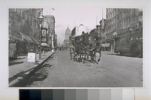 Market Street, looking east from Mason. Ca. 1905